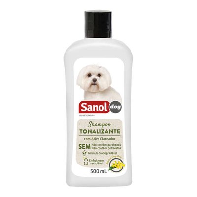 shampoo sanol dog tonalizante pelos claros 500 ml 3103145