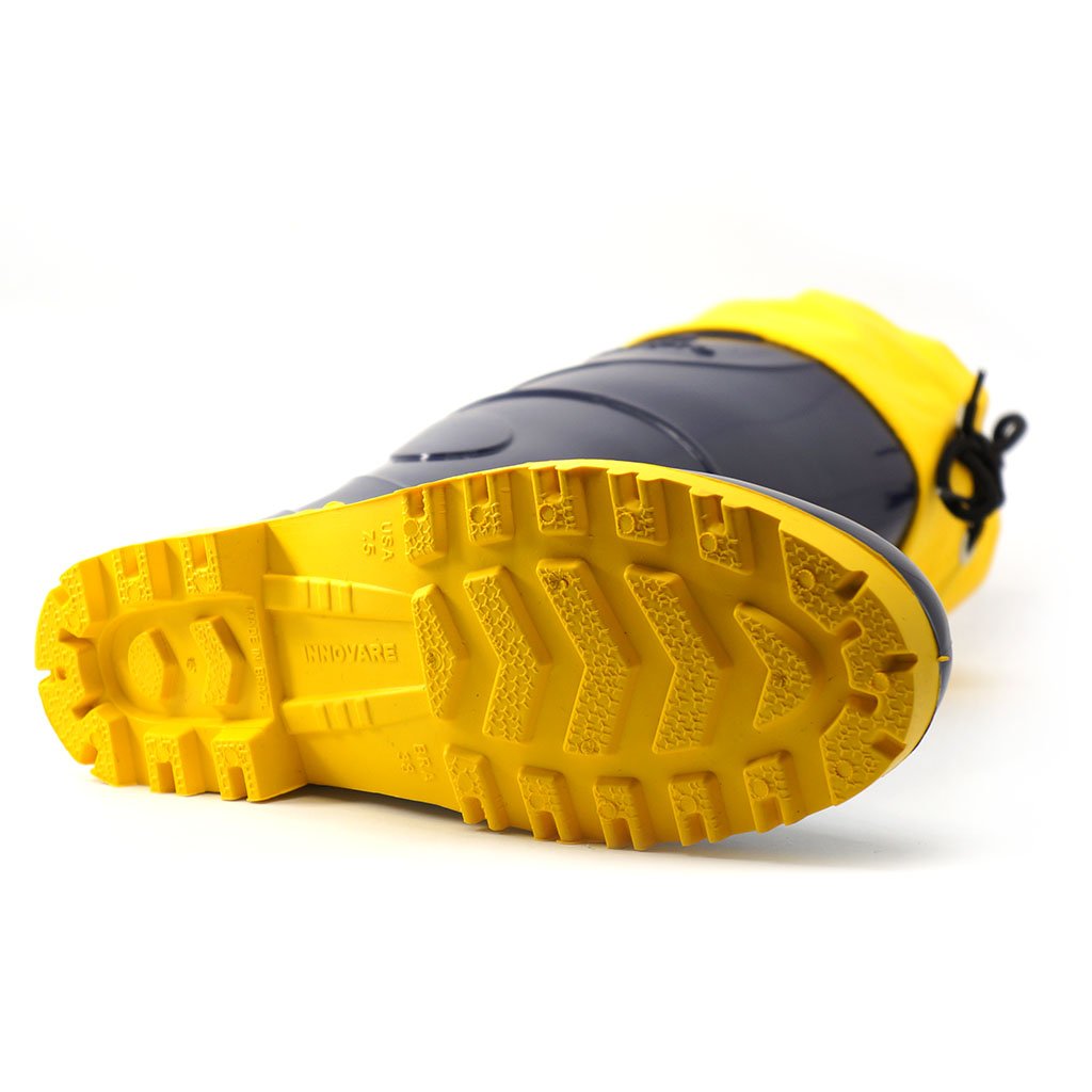 bota galocha para chuva com amarra azul amarelo leve motoqueiro innpro calfor arkuero 4