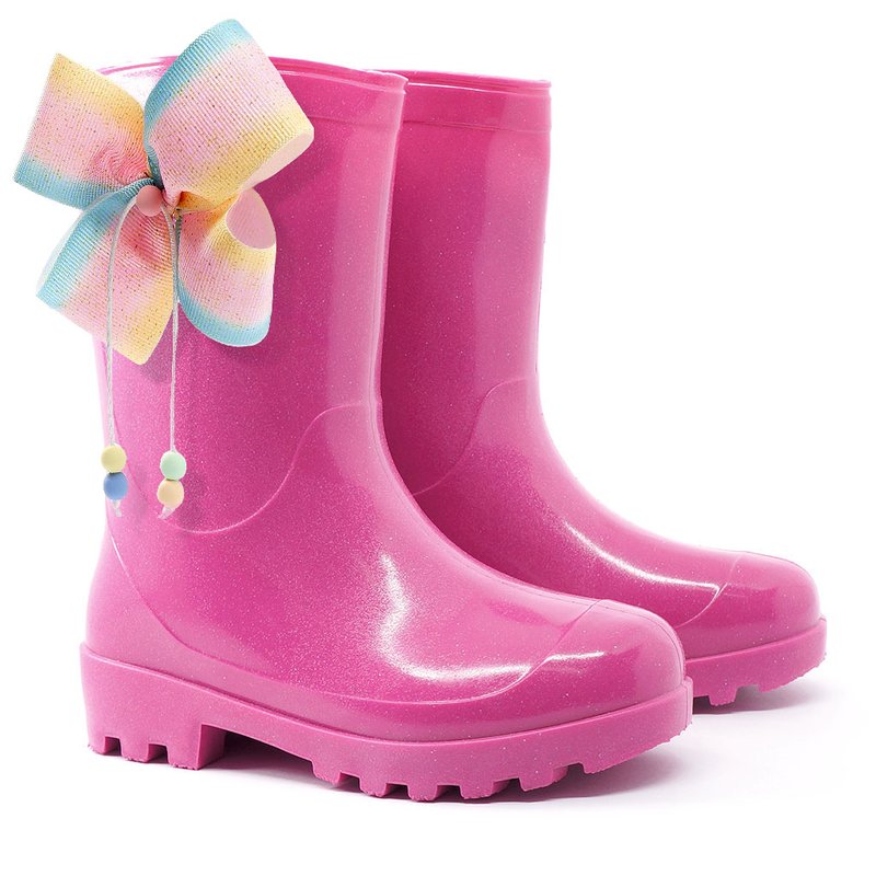 galocha innpro bota botinha infantil pink rosa azul chuva arkuero lac o colorido arcoiris pastel